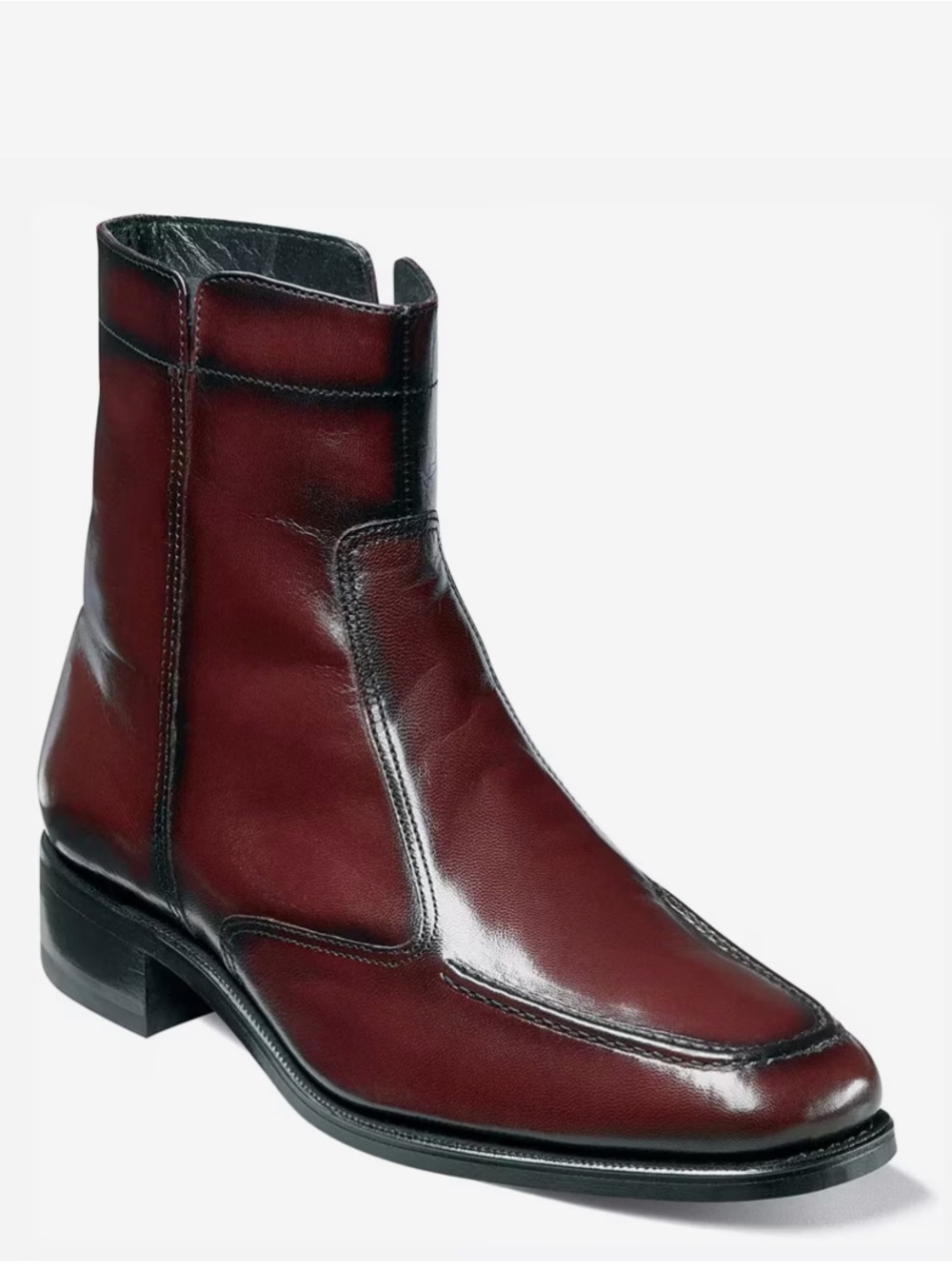 Florsheim Essex Moc Toe Zipper Dark Brown Ankle Boots Men’s Size 8.5 $175